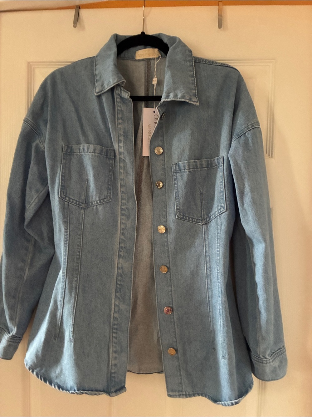 Torn by Ronny Kobo Erika Top Light Wash